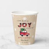 小さな喜びの束 |クリスマスベビーシャワー 紙コップ (裏面)