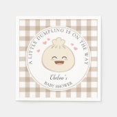 小さな団子が赤ちゃんシャワーの途中にある スタンダードカクテルナプキン (正面)