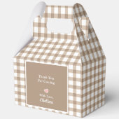 小さな団子が赤ちゃんシャワーの途中にある フェイバーボックス (裏面)