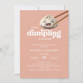 小さな団子が赤ちゃんシャワーの途中にある 招待状 (正面)