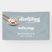 小さな団子が赤ちゃんシャワーの途中にある 横断幕 (横)