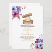 小さな団子フローラベビーシャワー招待状 招待状 (正面/裏面)