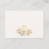 小さな団子ベイビーシャワーおむつラッフルカード エンクロージャーカード (裏面)