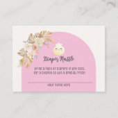 小さな団子ベイビーシャワーおむつラッフルカード エンクロージャーカード (正面)