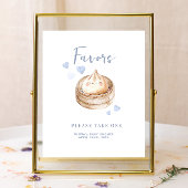 小さな団子青い赤ちゃんシャワー好意のサイン | 和手