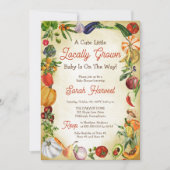 小さな地元で育った赤ちゃんがやってくるシャワー 招待状 (正面)