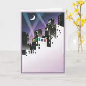 小さな夜の音楽 カード (黄色い花)