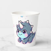 小さな夢のような恐竜の赤ちゃんシャワー 紙コップ (正面)