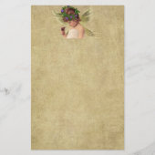 小さな大切天使の女の子 – 文房具 – 線なし 便箋 (正面)