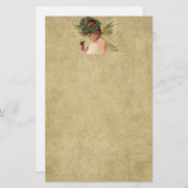 小さな大切天使の女の子 – 文房具 – 線なし 便箋 (正面/裏面)