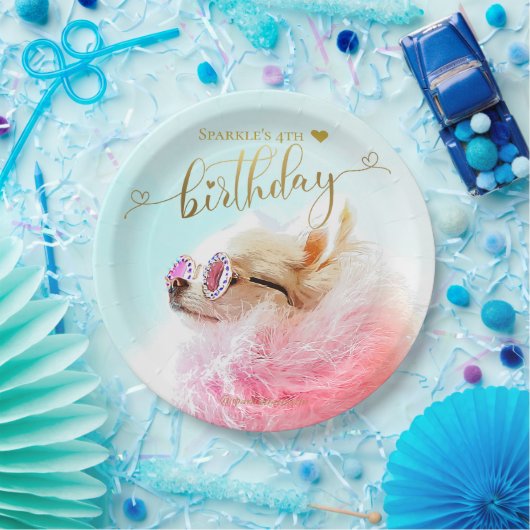 小さな大地を輝かせる |子犬の誕生日パーティー ペーパープレート (パーティー)