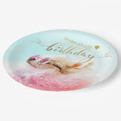 小さな大地を輝かせる |子犬の誕生日パーティー ペーパープレート (アングル)