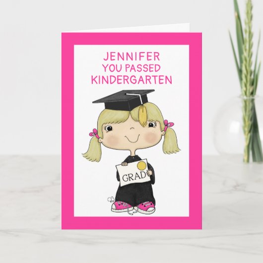 小さな大学院生の金髪 カード (正面)