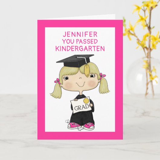 小さな大学院生の金髪 カード (黄色い花)