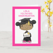 小さな大学院生の黒い肌 カード (黄色い花)