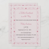 小さな天使がやってくる お知らせカード 招待状 (正面/裏面)