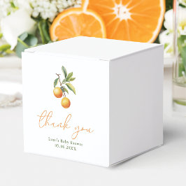 小さな天使がやってくる オレンジのベイビーシャワーパーティー フェイバーボックス