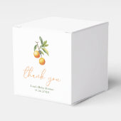 小さな天使がやってくる オレンジのベイビーシャワーパーティー フェイバーボックス (正面サイド)