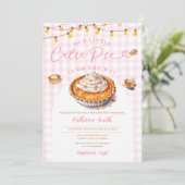 小さな天使がやってくる ベイビーシャワー ピンク 招待状 (スタンド正面)