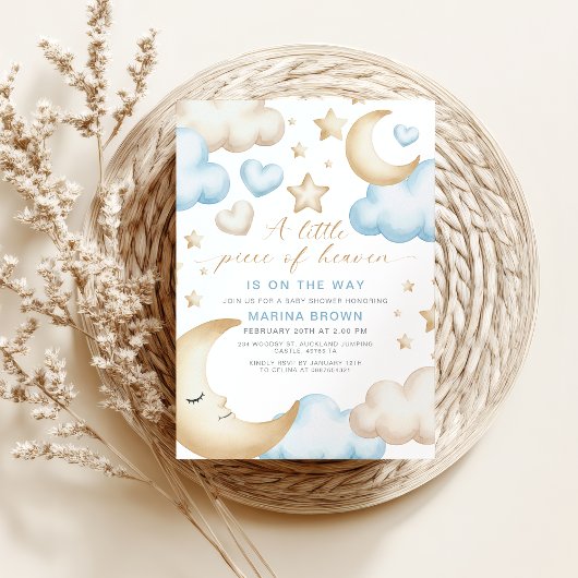 小さな天使がやってくる ベイビーシャワー 招待状