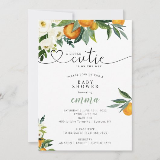 小さな天使がやってくる 招待状 (正面)