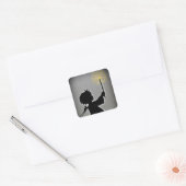 小さな天使が彼女の光を輝かせる スクエアシール (封筒)