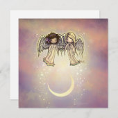 小さな天使のイラストカードセット ノートカード (正面/裏面)