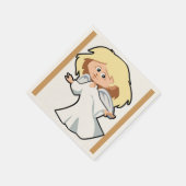 小さな天使の少女 スタンダードカクテルナプキン (角)