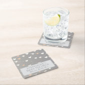 「小さな天使を歓迎」養子縁組ベビーシャワーコースター スクエアペーパーコースター (インサイチュ)