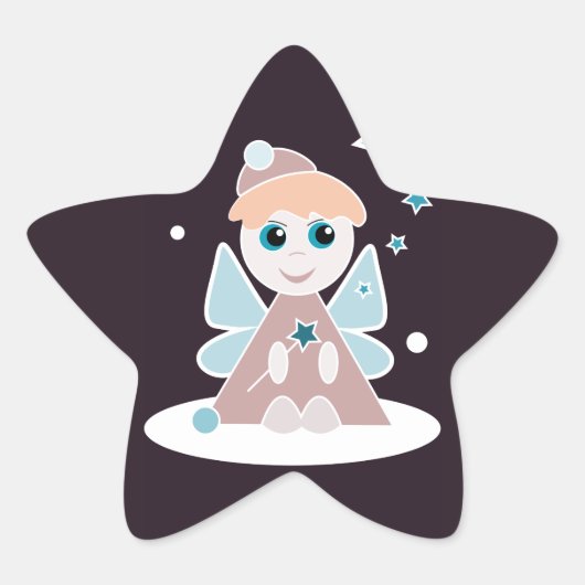 小さな天使 星シール (正面)