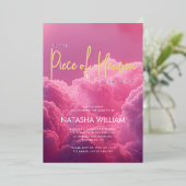 小さな天国がやってくる 夢のような魔法の世界 箔招待状 (立ち正面)