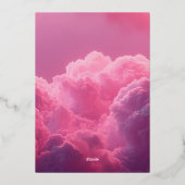 小さな天国がやってくる 夢のような魔法の世界 箔招待状 (裏面)