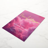 小さな天国がやってくる 夢のような魔法の世界 箔招待状 (回転した状態)