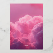 小さな天国がやってくる 夢のような魔法 箔招待状 (裏面)