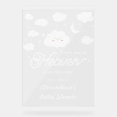 小さな天国が赤ちゃんシャワーを送った アクリルサイン (正面)