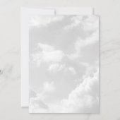 小さな天国のかけら モダンな雲のベビーシャワー 招待状 (裏面)