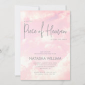 小さな天国のピンクの雲の招待状 招待状 (正面)