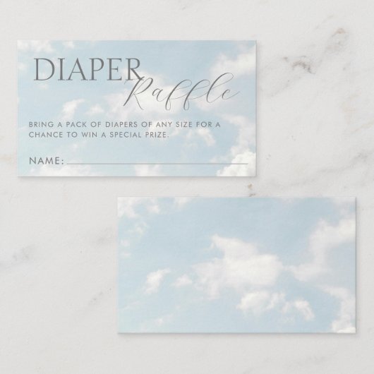 小さな天国の赤ちゃんシャワー夢見て エンクロージャーカード (正面/裏面)