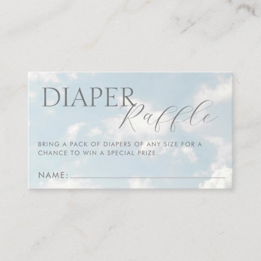 小さな天国の赤ちゃんシャワー夢見て エンクロージャーカード (正面)