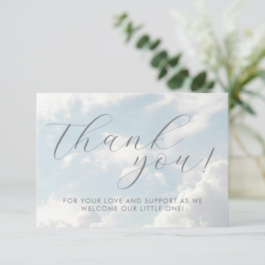小さな天国の赤ちゃんシャワー夢見て サンキューカード (スタンド正面)