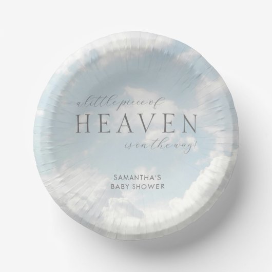 小さな天国の赤ちゃんシャワー夢見て ペーパーボウル (正面)