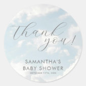 小さな天国の赤ちゃんシャワー夢見て ラウンドシール (正面)