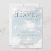 小さな天国の赤ちゃんシャワー夢見て 招待状 (正面)