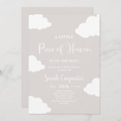 小さな天国の赤ちゃんシャワー招待状 招待状 (正面/裏面)