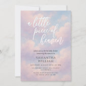 小さな天国の赤ちゃんシャワー招待状 招待状 (正面)