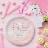 小さな天国ピンクの赤ちゃんシャワー ペーパープレート (パーティー)