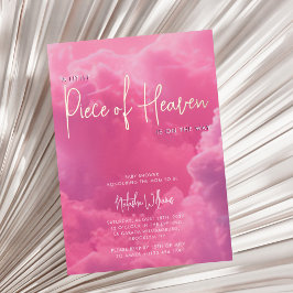 小さな天国ピンクの雲 箔招待状