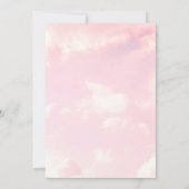 小さな天国ピンクガールベビーシャワー 招待状 (裏面)