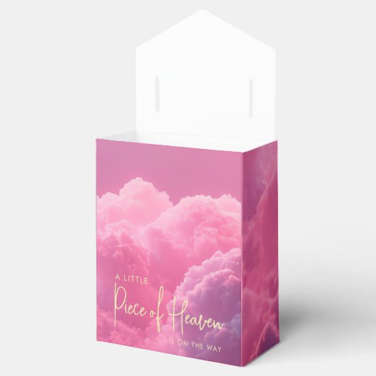 小さな天国ピンクパープルベビーシャワー フェイバーボックス (オープン)