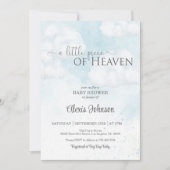 小さな天国ベイビーシャワー（男の子） 招待状 (正面)